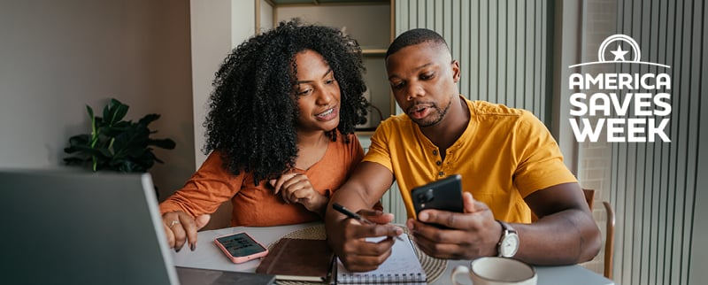 couple planning finances together America Saves Week