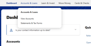 sample showing where business statements are located