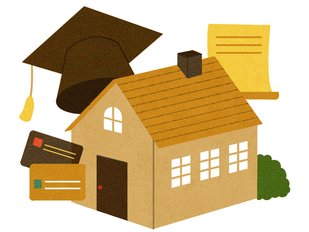 a home, credit cards, and diplomat