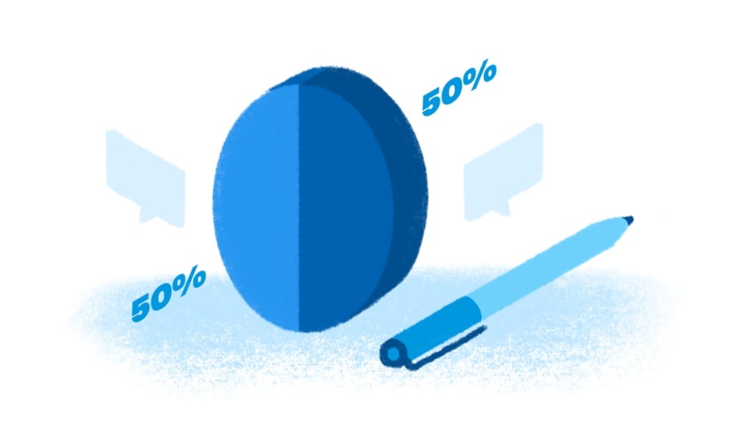an abstract fifty-fifty discussion