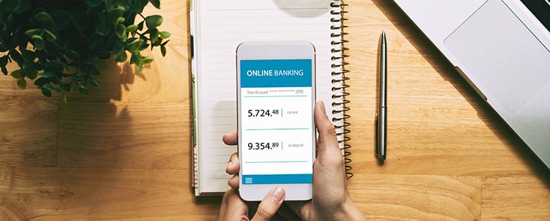 person enrolling in online banking